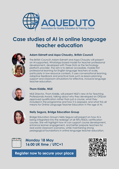 Case studies of AI in online language teacher education